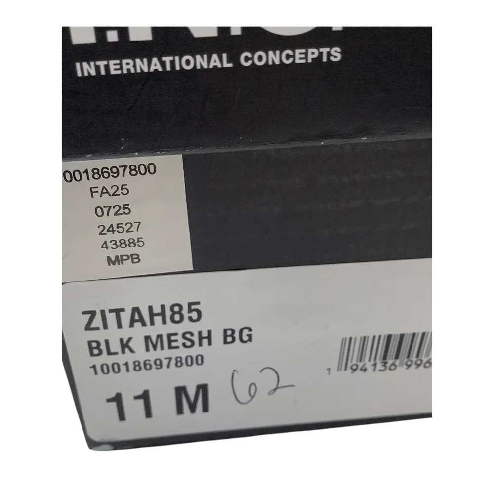 INC International Concepts Zitah85 Black Mesh Rhinestone Pointed Toe Pumps 11M